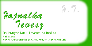 hajnalka tevesz business card